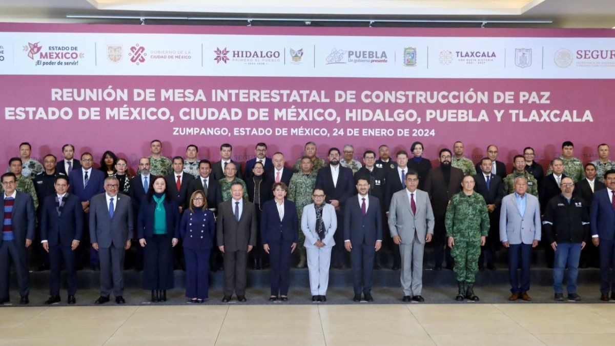 Rosa Icela Rodríguez, titular de la SSPC, encabezó la Mesa de Paz Interestatal para el Valle de México con los gobiernos de 5 estados