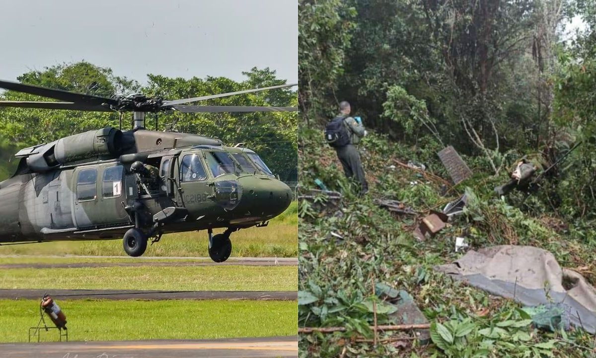 Mueren cuatro policías en accidente en helicóptero en Antioquia