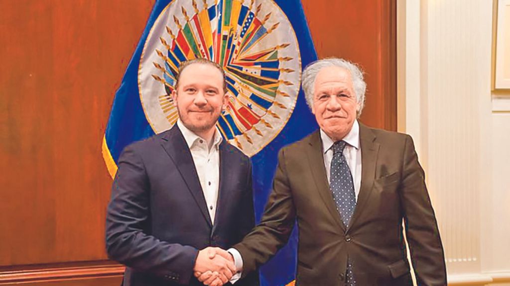 Reconocimiento. Santiago Taboada agradeció al secretario general de la OEA, Luis Almagro, escucharlo sobre la situación que hay en México.