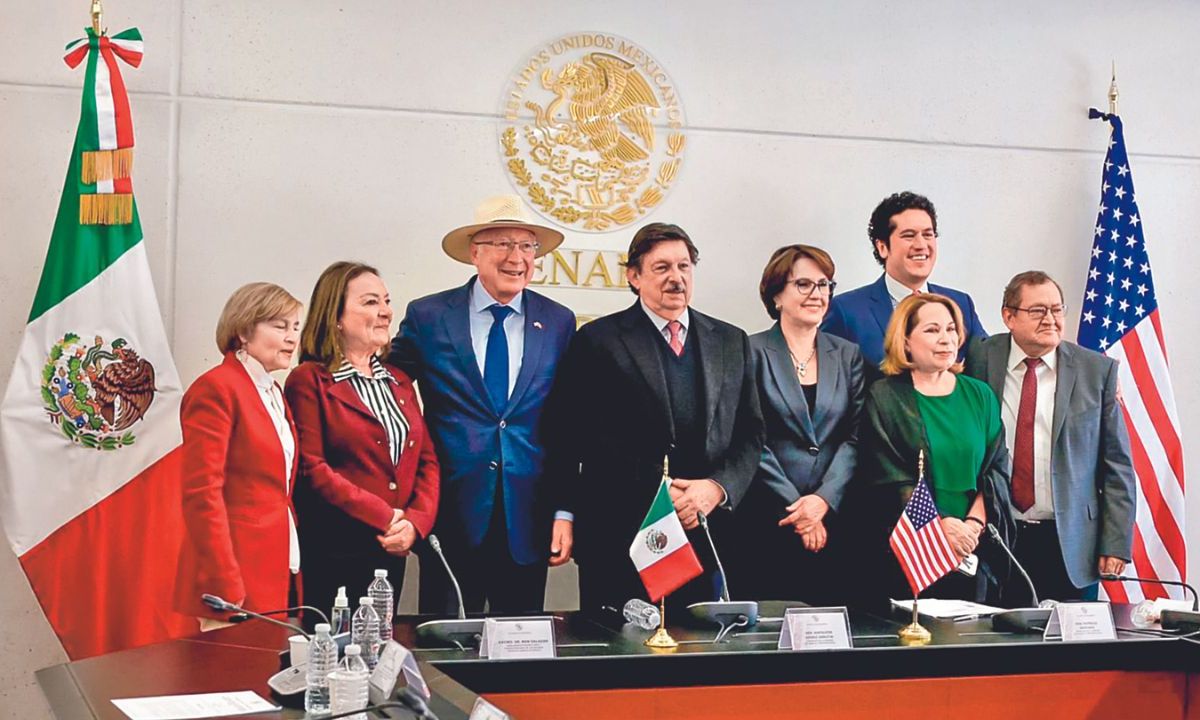 Socios. El embajador de EU en México Ken Salazar acordó con senadores fortalecer los derechos laborales de los trabajadores de América del Norte a través del T-MEC