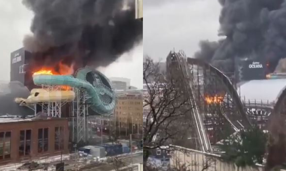 Incendio en parque de diversiones en Suecia