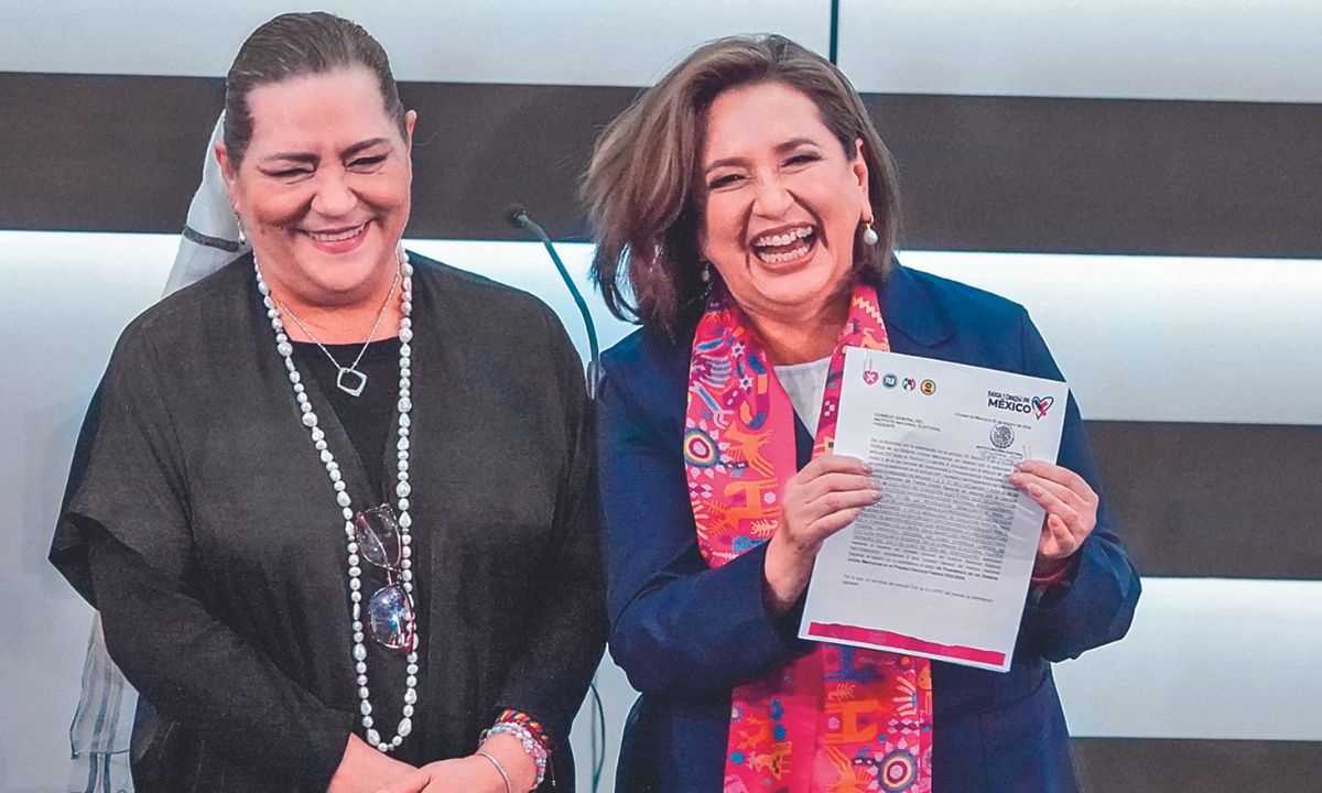 Postura. Ante la presidenta del INE, Guadalupe Taddei, Xóchitl Gálvez señaló que el instituto debe asumir su responsabilidad ante el actuar de López Obrador en la campaña.