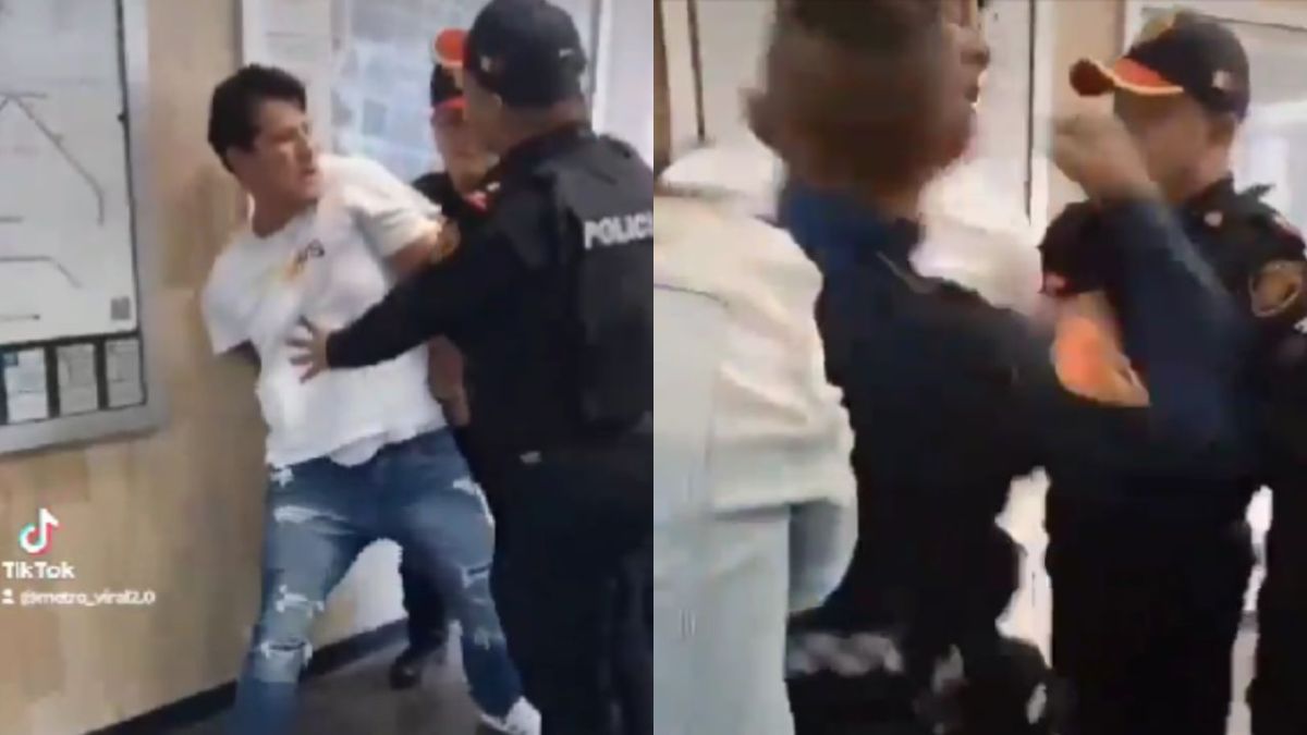 Oficial da golpea en el rostro a un sujeto presuntamente por estar en "estado inconveniente" en la estación Guerrero del Metro