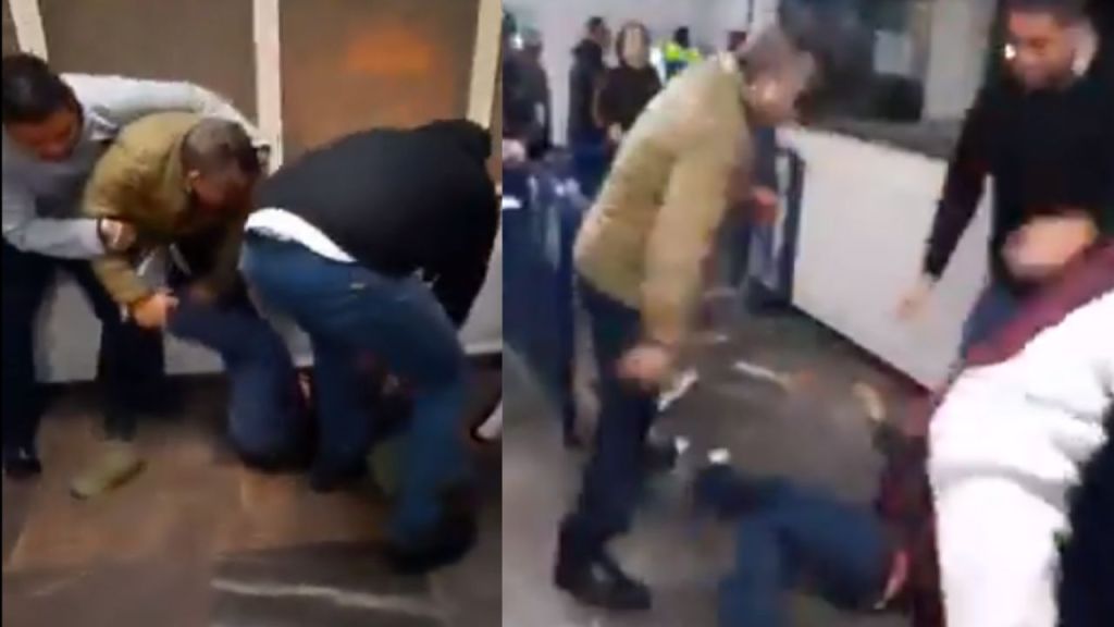 Presunto guardia de seguridad agrede a usuario dentro de las instalaciones del metro de Monterrey