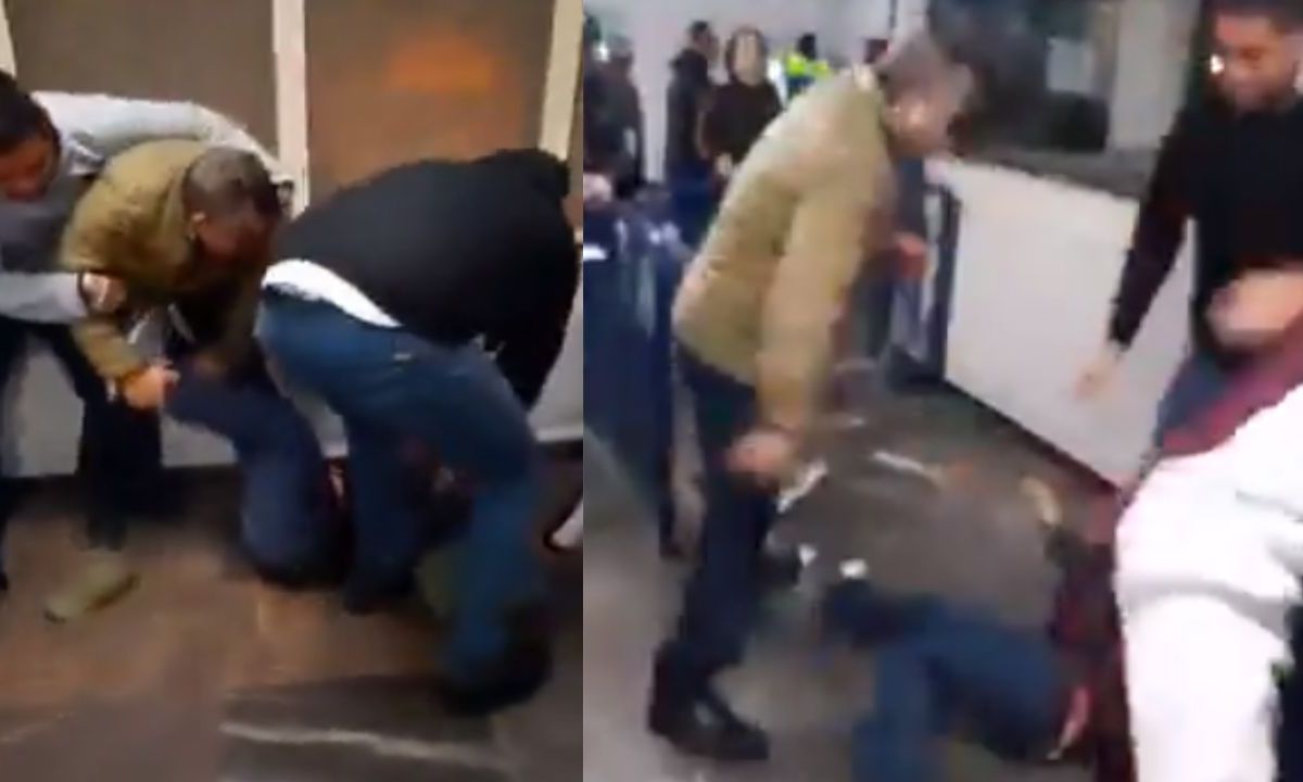Presunto guardia de seguridad agrede a usuario dentro de las instalaciones del metro de Monterrey
