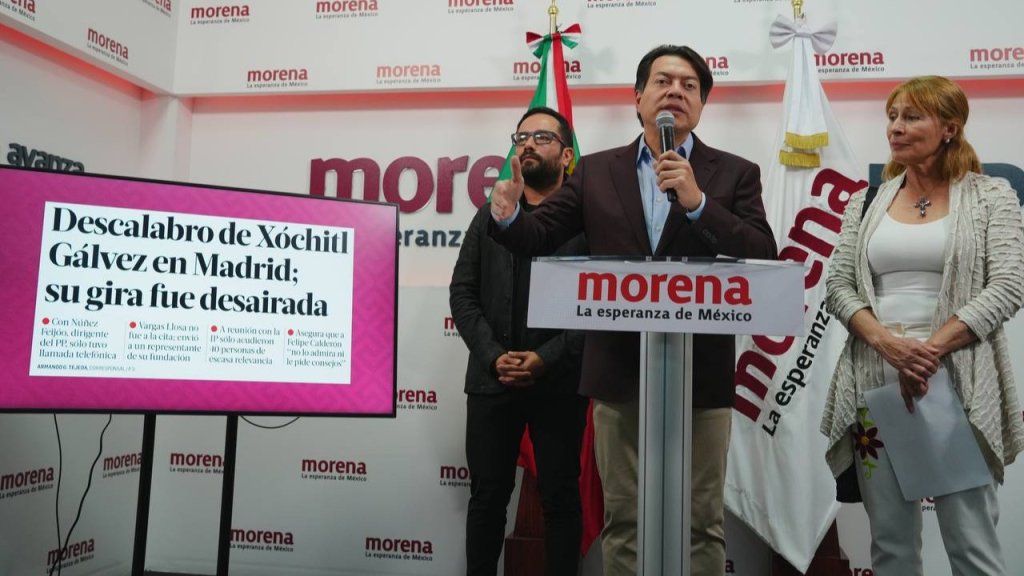 El dirigente nacional de Morena, Mario Delgado, denunció presunto tráfico de influencias de la candidata opositora, Xóchitl Gálvez.