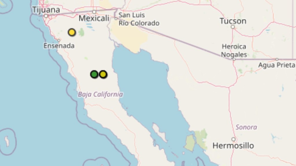 La madrugada de este viernes 23 de febrero se registraron nuevos microsismos en el estado de Baja California