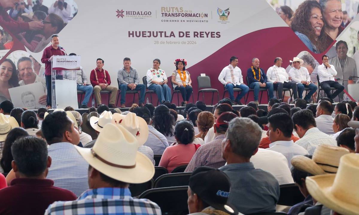 El titular del Ejecutivo en Hidalgo, Julio Menchaca Salazar, cerró otra etapa de su gira Rutas de la Transformación-Gobierno