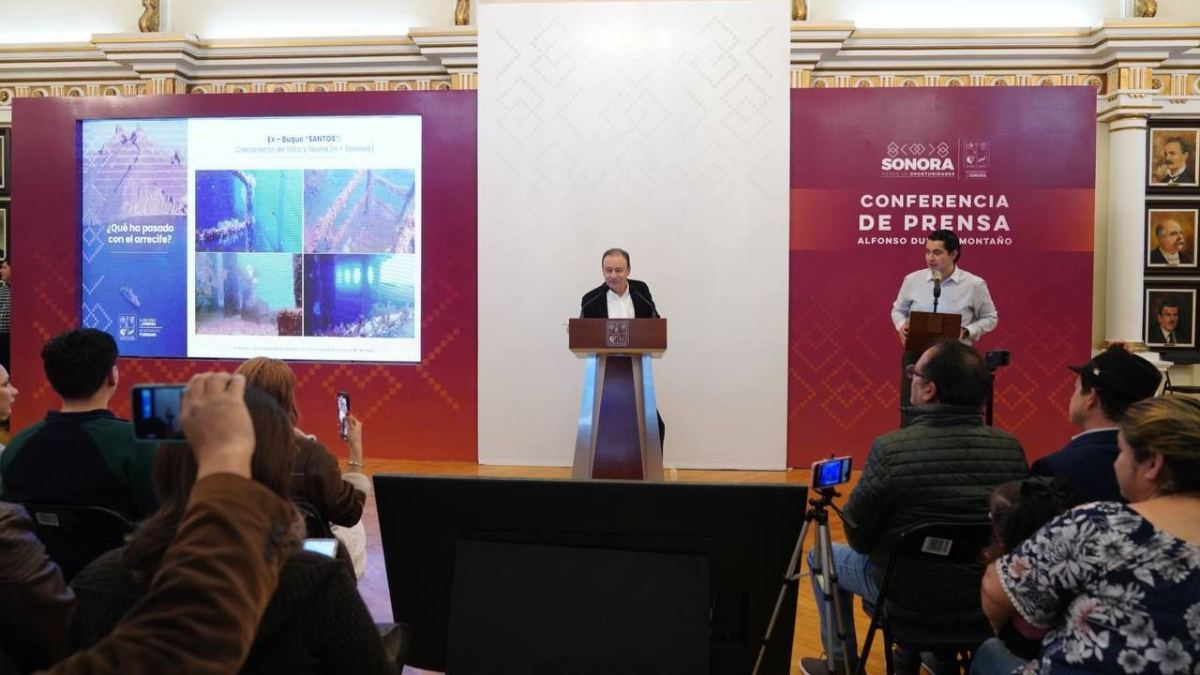 Sonora será punta de lanza a nivel internacional con la creación del Sistema Arrecifal Artificial Sonorense, dijo Alfonso Durazo