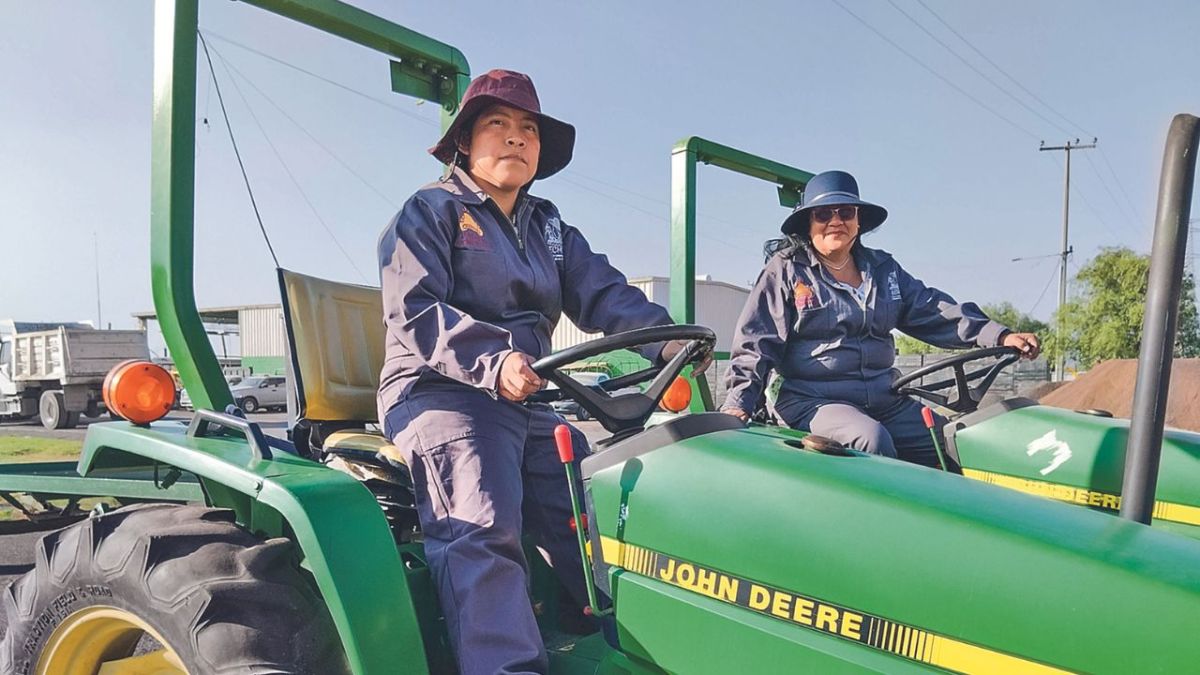 Progreso. Azucena y Angélica, junto a 24 productoras más, son la primera generación de mujeres tractoristas que se graduó tras un curso de cuatro meses, donde cada una de ellas recibió capacitaciones personalizadas.