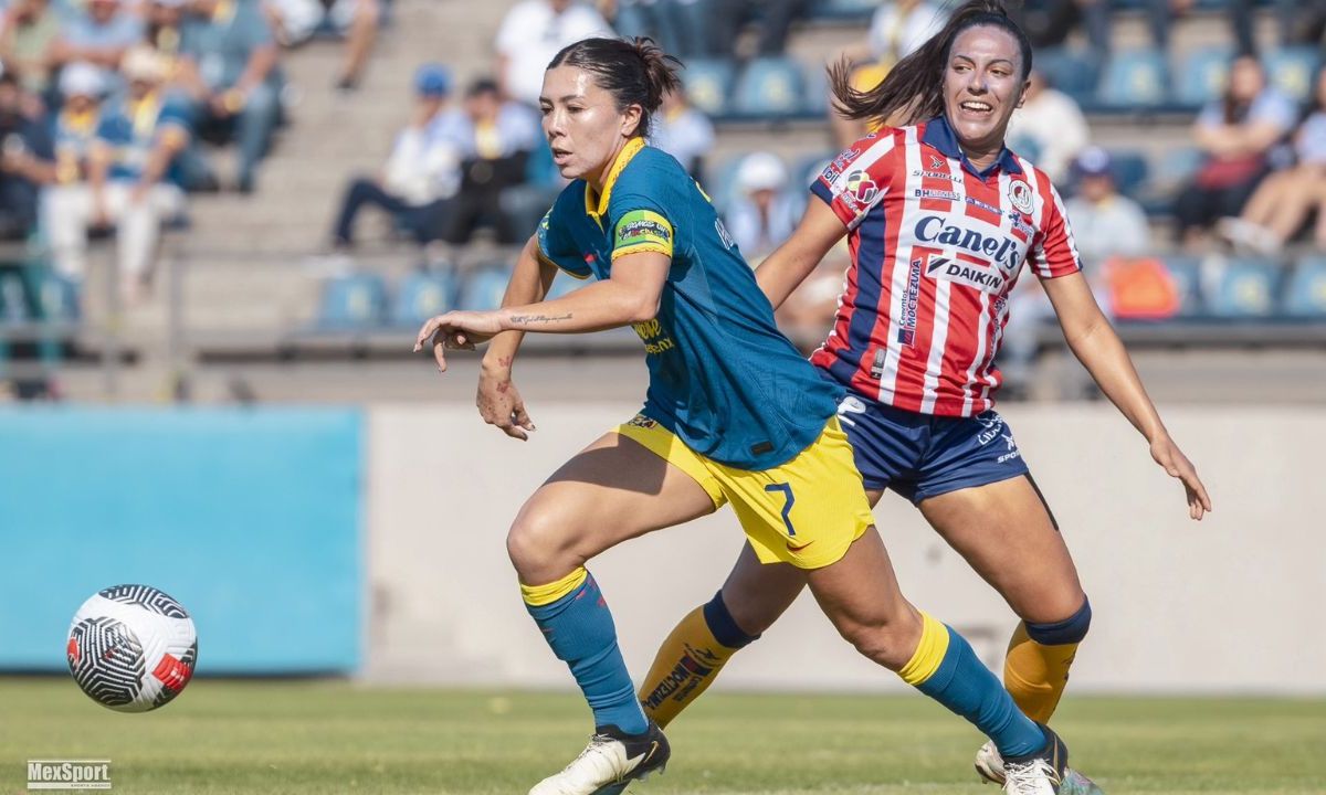 América superó el fracaso de haber caído en la jornada anterior de la LigaMX Femenil, para vencer al conjunto potosino 2-1 en la fecha 12 del Clausura 2024