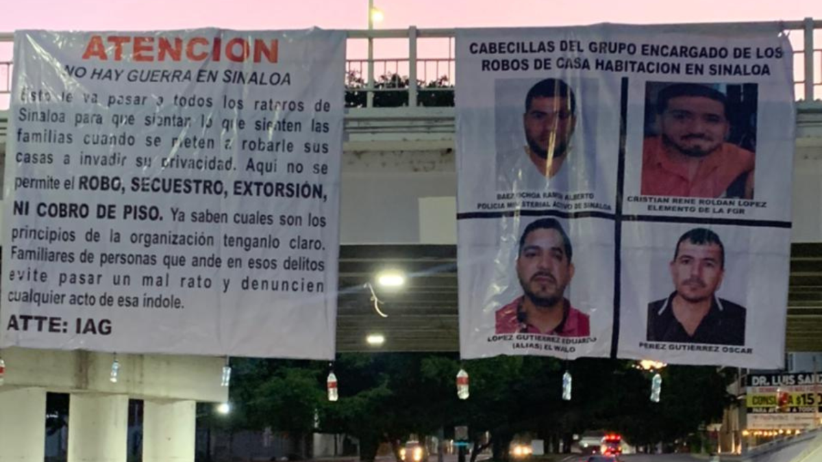 Narcomantas en Culiacán