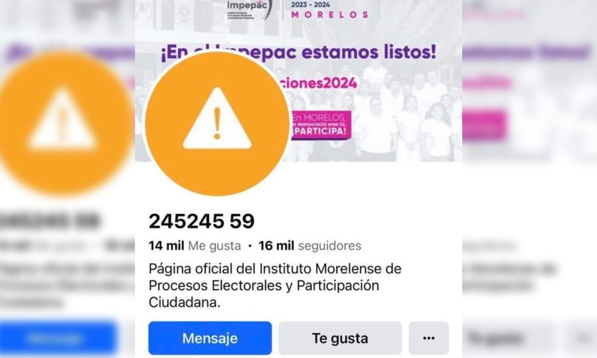 Hackean la cuenta de Facebook del Instituto Morelense de Procesos Electorales y Participación Ciudadana (Impepac)