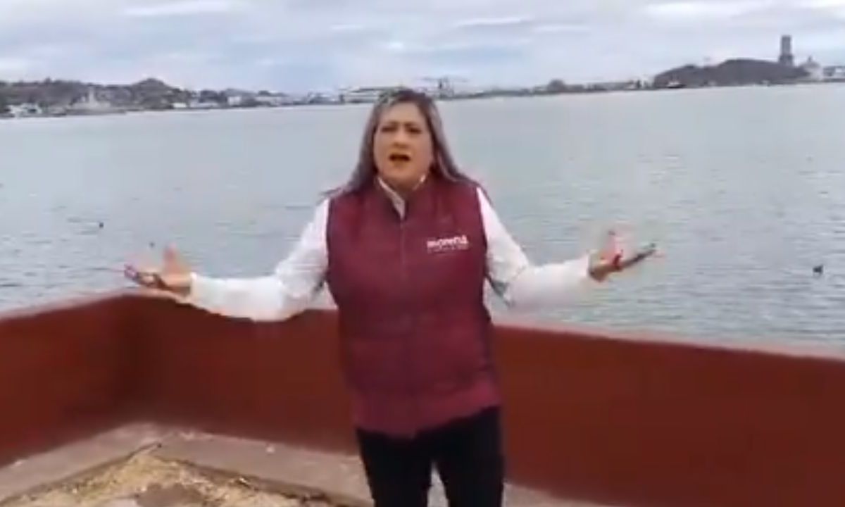 Foto:Captura de pantalla|VIDEO: Se burlan de la candidata Rosa Isela Trejo por discurso; lo comparan con poesía