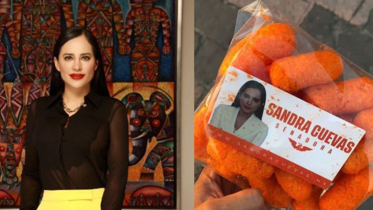 Critican a Sandra Cuevas por regalar bolsitas de Cheetos "pirata" durante su campaña electoral