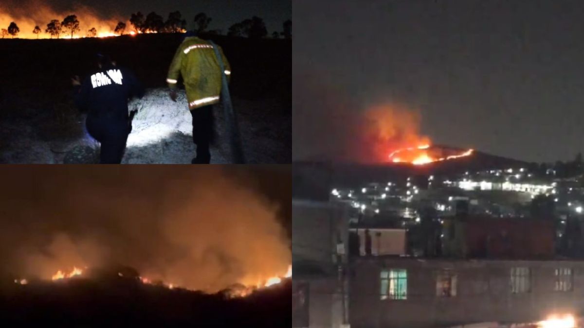 Se incendia reserva ecológica de la Sierra de Guadalupe en Tlalnepantla