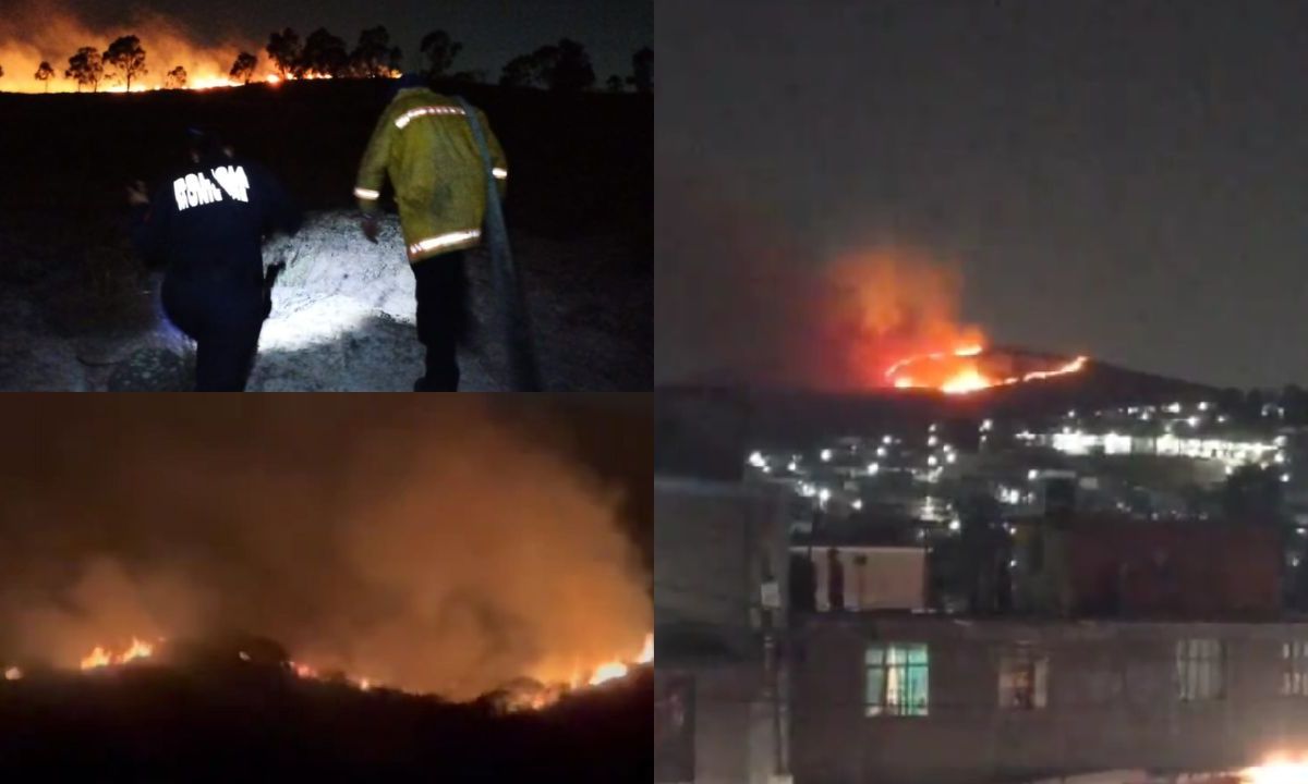 Se incendia reserva ecológica de la Sierra de Guadalupe en Tlalnepantla