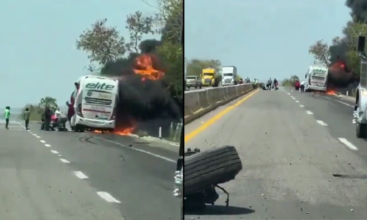 Camión de pasajeros se incendia en Angostura; reportan 3 muertos