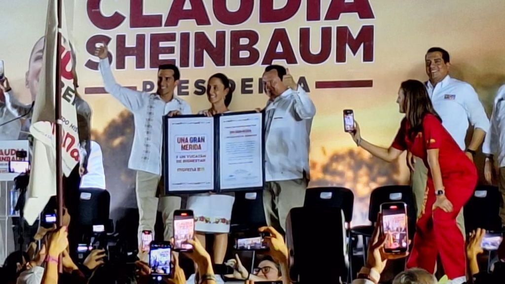 En Mérida, Claudia Sheinbaum da espaldarazo a Rommel y Huacho