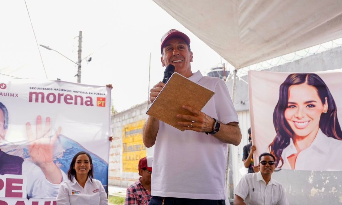 Pie: Elección. José Pepe Chedraui es candidato de Morena a la alcaldía de Puebla.