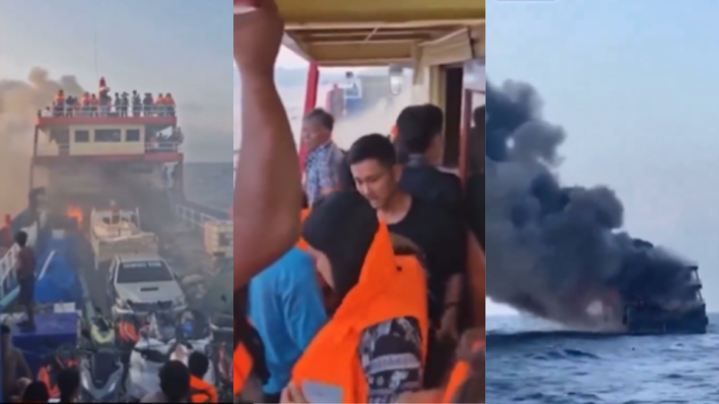 Ferry se incendia en Tailandia