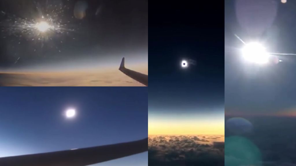 Usuarios comparten sus experiencias la ver un eclipse desde un avión