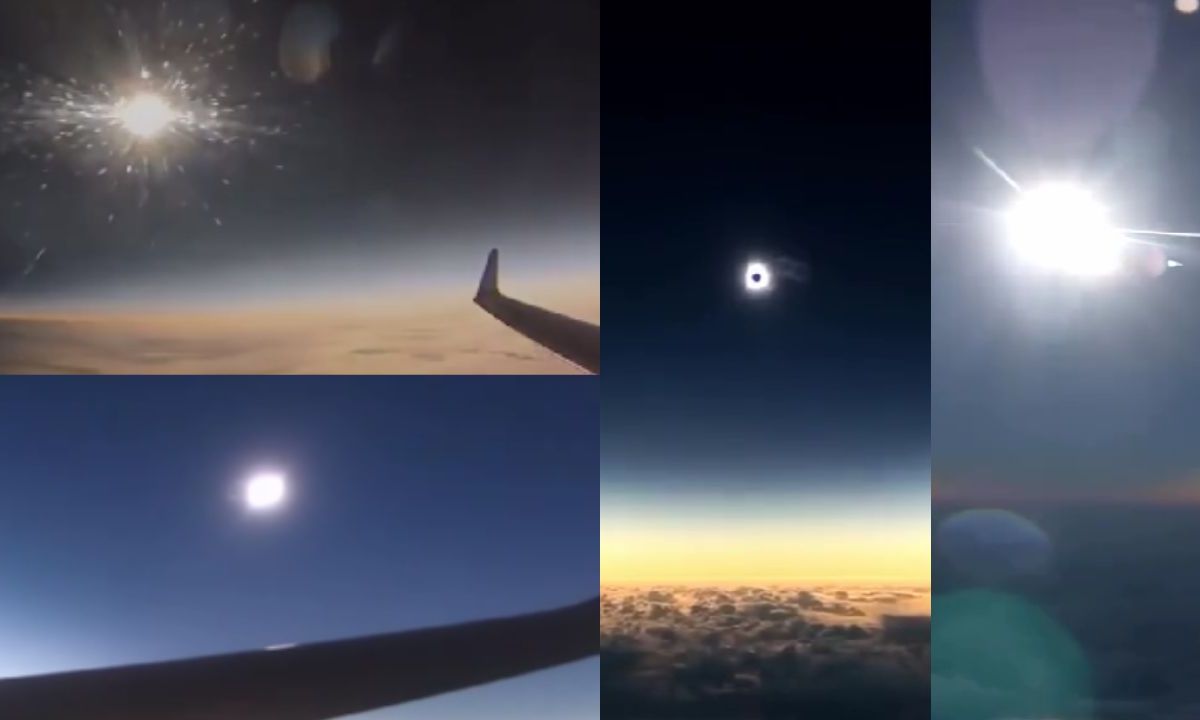 Usuarios comparten sus experiencias la ver un eclipse desde un avión