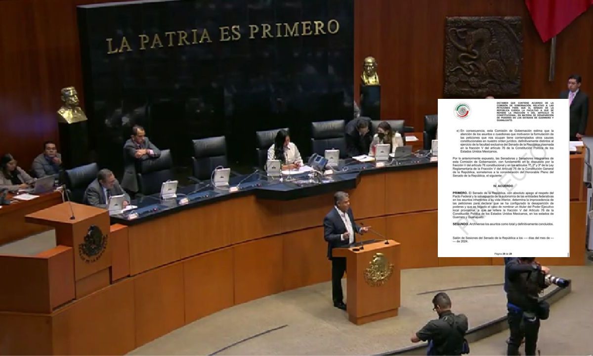 Alista Senado improcedencia de desaparición de poderes en Guerrero y Guanajuato