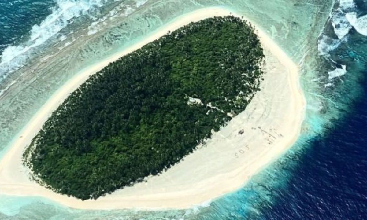 Rescatan a náufragos que escribieron "ayuda" con palmas en una isla desierta