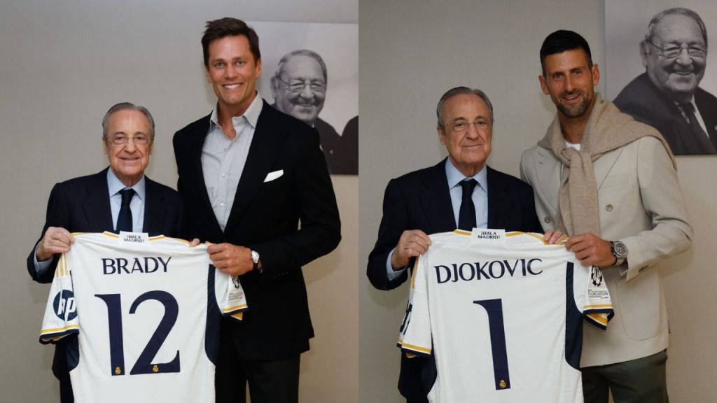Tom Brady y Novak Djokovic presentes en el Santiago Bernabéu