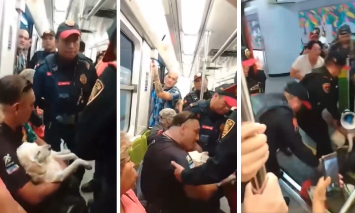 Tras viralizarse un video en el que unos policías sacaron a un hombre y su perrito de un vagón del Metro, los uniformados serán investigados