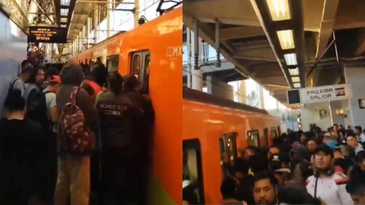 Foto:Captura de pantalla|Reportan caos en la L12 del Metro por retrasos de más de 30 minutos