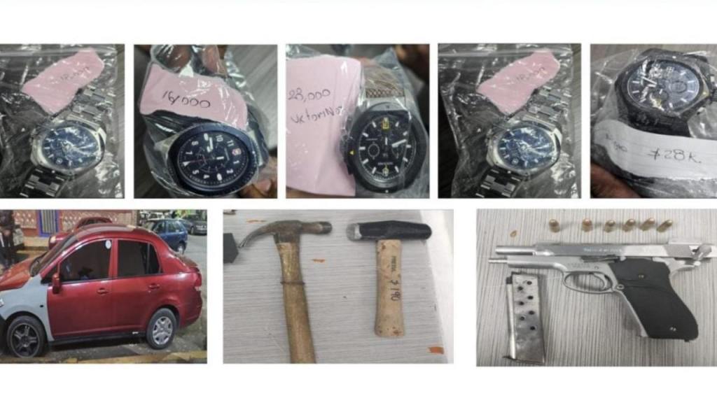 Policías de la SSC detuvieron, tras una persecución, a tres personas que habían robado una relojería en la alcaldía Álvaro Obregón.