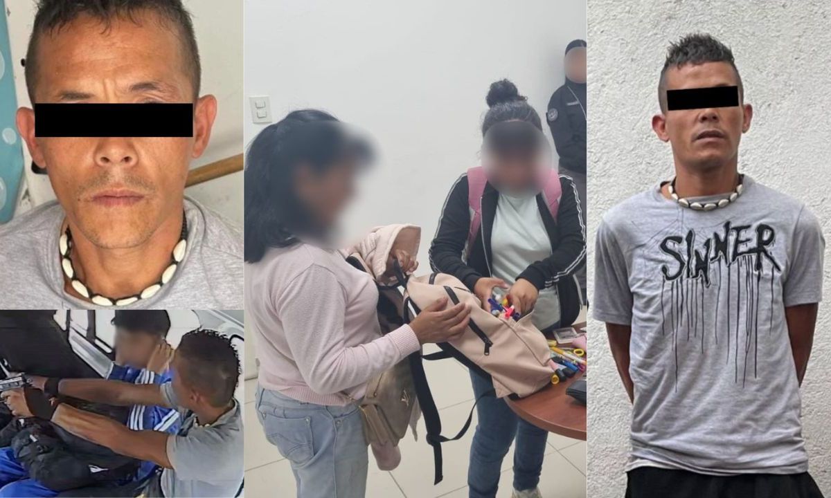Autoridades mexiquenses detuvieron a Diego "N", asaltante que robó mochilas a alumnas de Prepa 24 en asalto en combi en Naucalpan