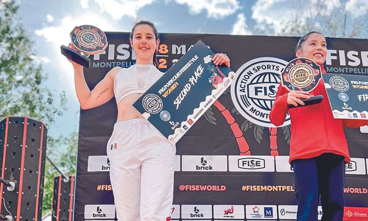 La mexicana Ella Bucio ganó dos medallas de plata en la Copa Mundial de Parkour, celebrada en Montpellier, FranciaLa mexicana Ella Bucio ganó dos medallas de plata en la Copa Mundial de Parkour, celebrada en Montpellier, Francia