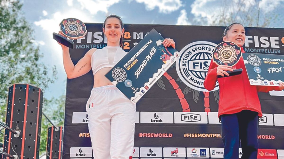 La mexicana Ella Bucio ganó dos medallas de plata en la Copa Mundial de Parkour, celebrada en Montpellier, FranciaLa mexicana Ella Bucio ganó dos medallas de plata en la Copa Mundial de Parkour, celebrada en Montpellier, Francia