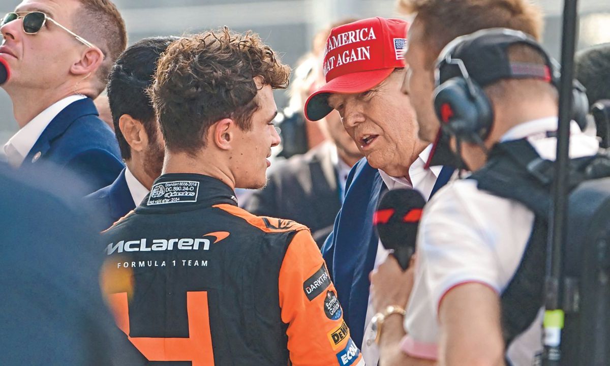 El expresidente Donald Trump felicitó ayer al piloto de McLaren, Lando Norris