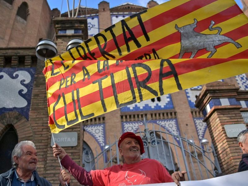 Taurinos vuelven, entre protestas, a la monumental de Barcelona