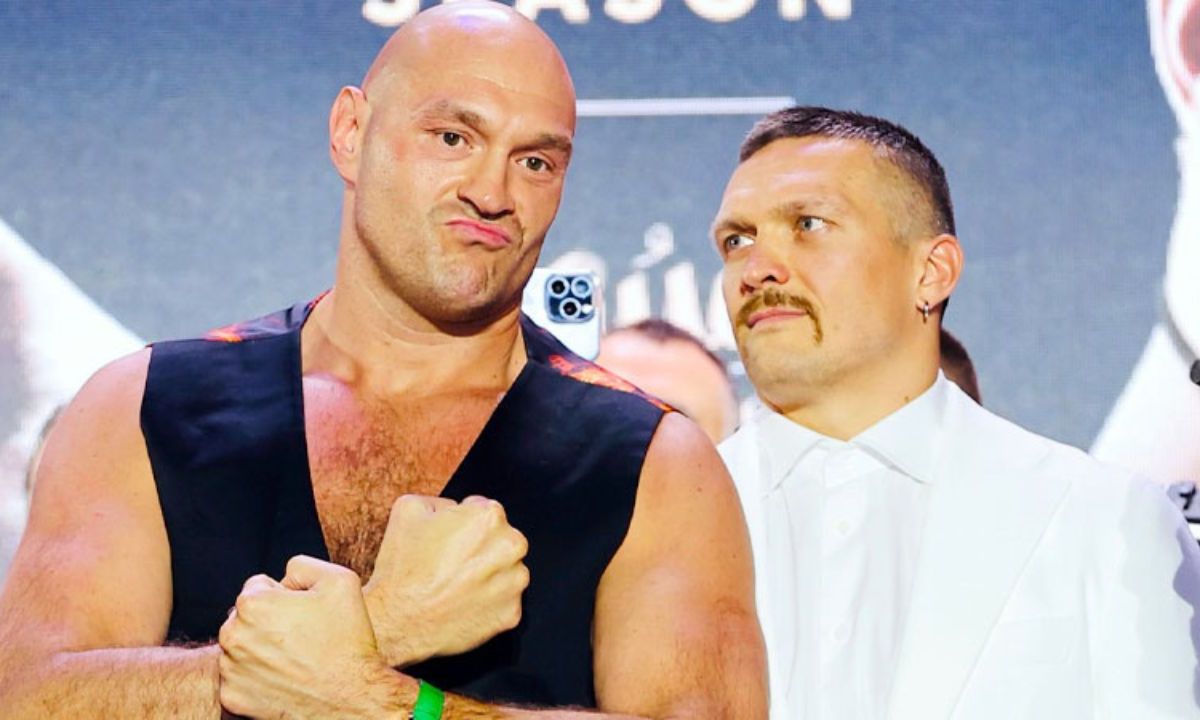 Sin buscar nunca la mirada del ucraniano Oleksandr Usyk, el británico Tyson Fury cumplió durante uno de sus últimos encuentros oficiales fuera del ring