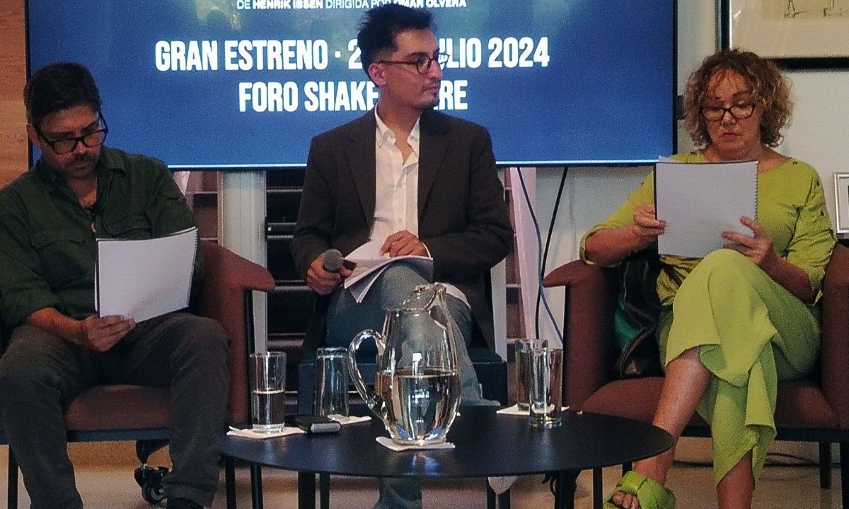 Sergio Bonilla, Omar Olvera y Anabel Ferreira en la Embajada de Noruega en México.