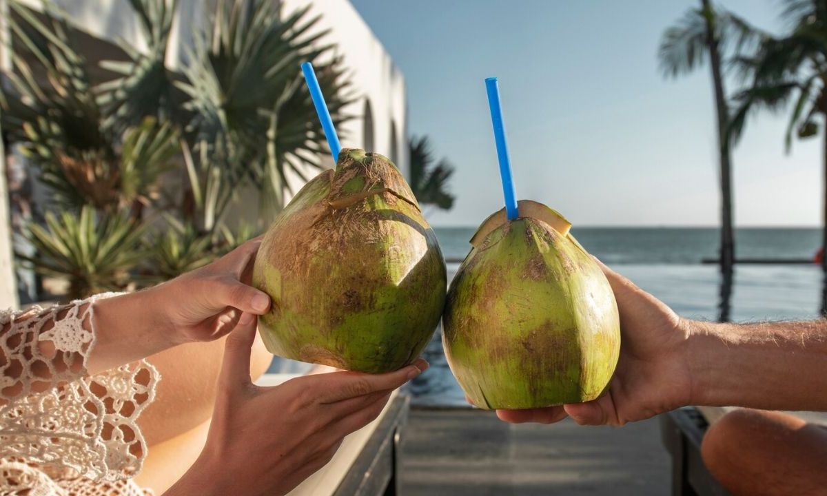 El agua de coco fuente natural de hidratación