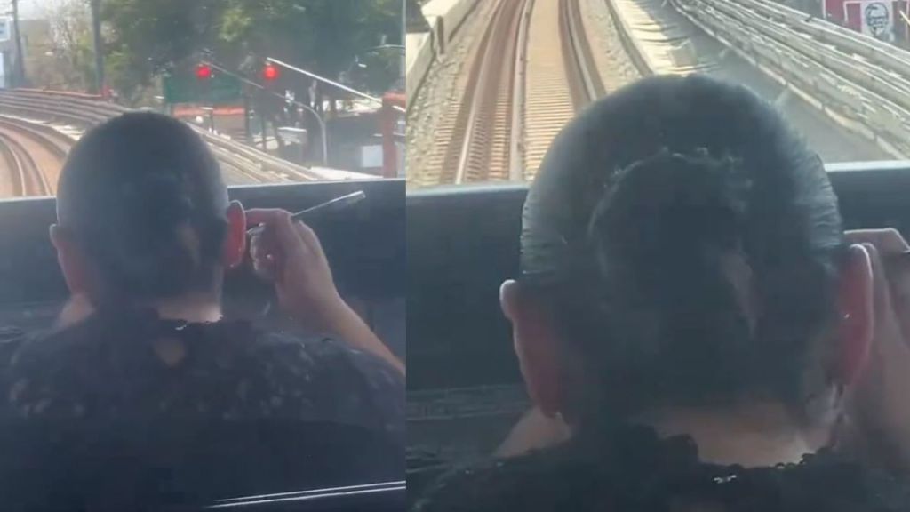 Conductora del Metro de la CDMX pone en riesgo a los pasajeros, tras irse maquillando mientras conducía el convoy