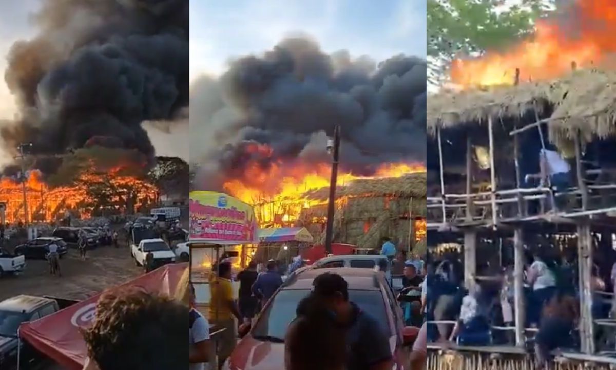 Se incendia la Plaza de Toros de Panabá, en plenos festejos