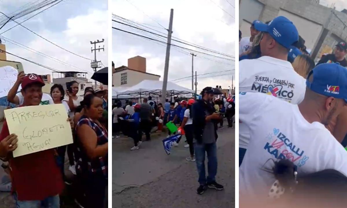 Habitantes de Lomas de Cuautitlán se confrontaron con integrantes del equipo de campaña de la candidata a presidenta municipal, Karla Fiesco