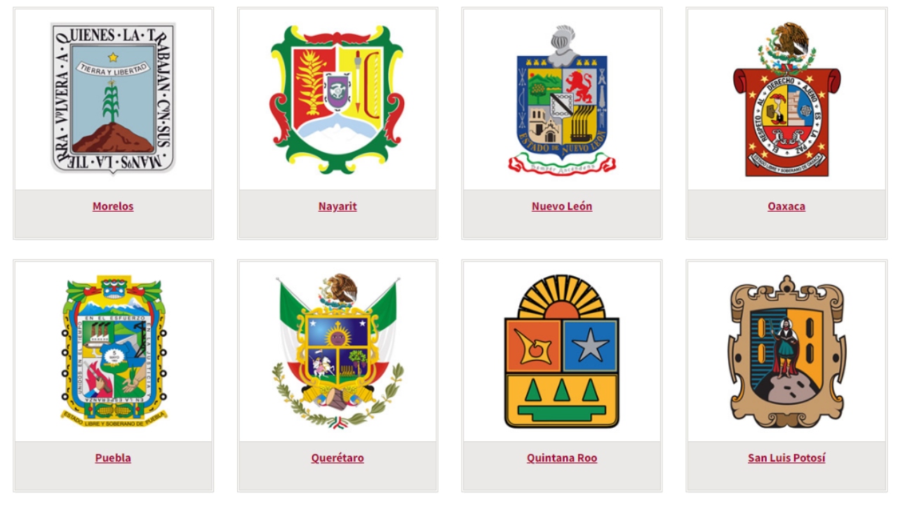 Morelos, Nayarit, Nuevo León, Oaxaca, Puebla, Querétaro, Quintana Roo, San Luís Potosí