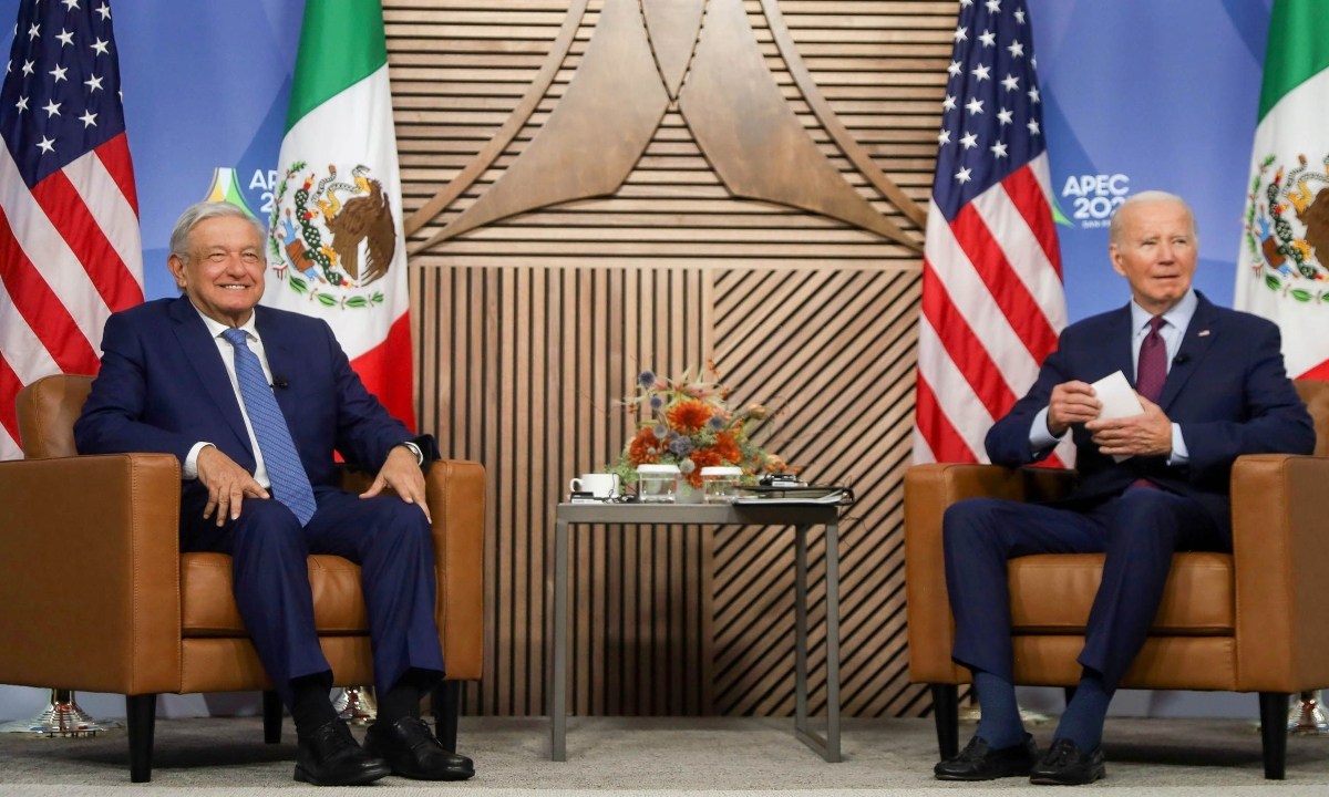 SAN FRANCISCO, CALIFORNIA, ESTADOS UNIDOS, 17NOVIEMBRE2023.- Andrés Manuel López Obrador, presidente de México, y Joe Biden, presidente de Estados Unidos, encabezaron la reunión bilateral con motivo de la APEC 2023.